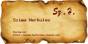 Szima Herkules névjegykártya